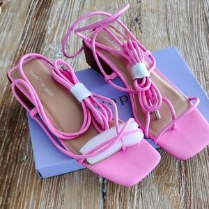 Madden girl Pink Paris Sandals NWB